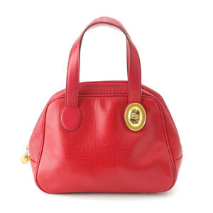 Christian Dior Leather CD Handbag Red